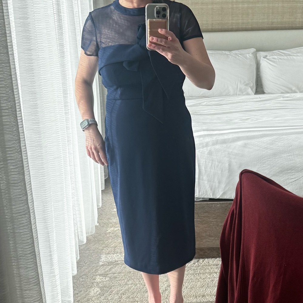 JS Collections Navy Midi Dress - Picture 6 of 6